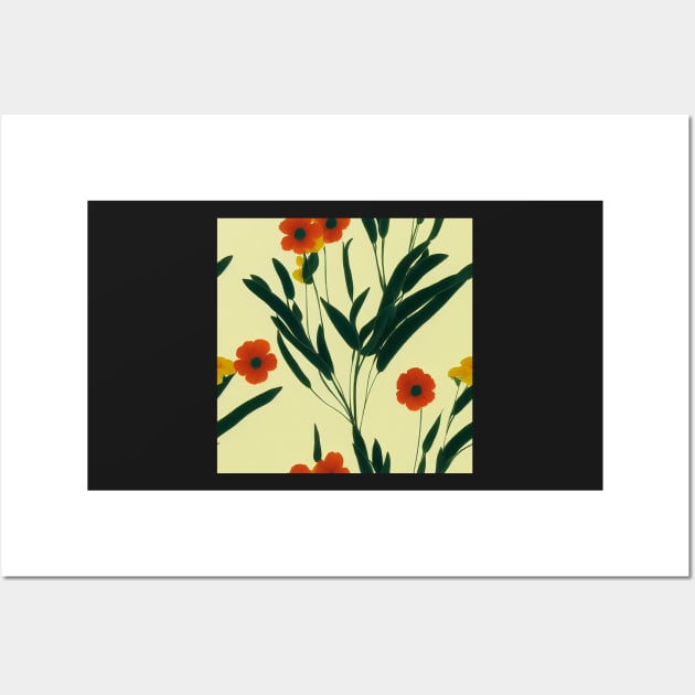 Beautiful Stylized Red Flowers, for all those who love nature #203 Wall Art by Endless-Designs